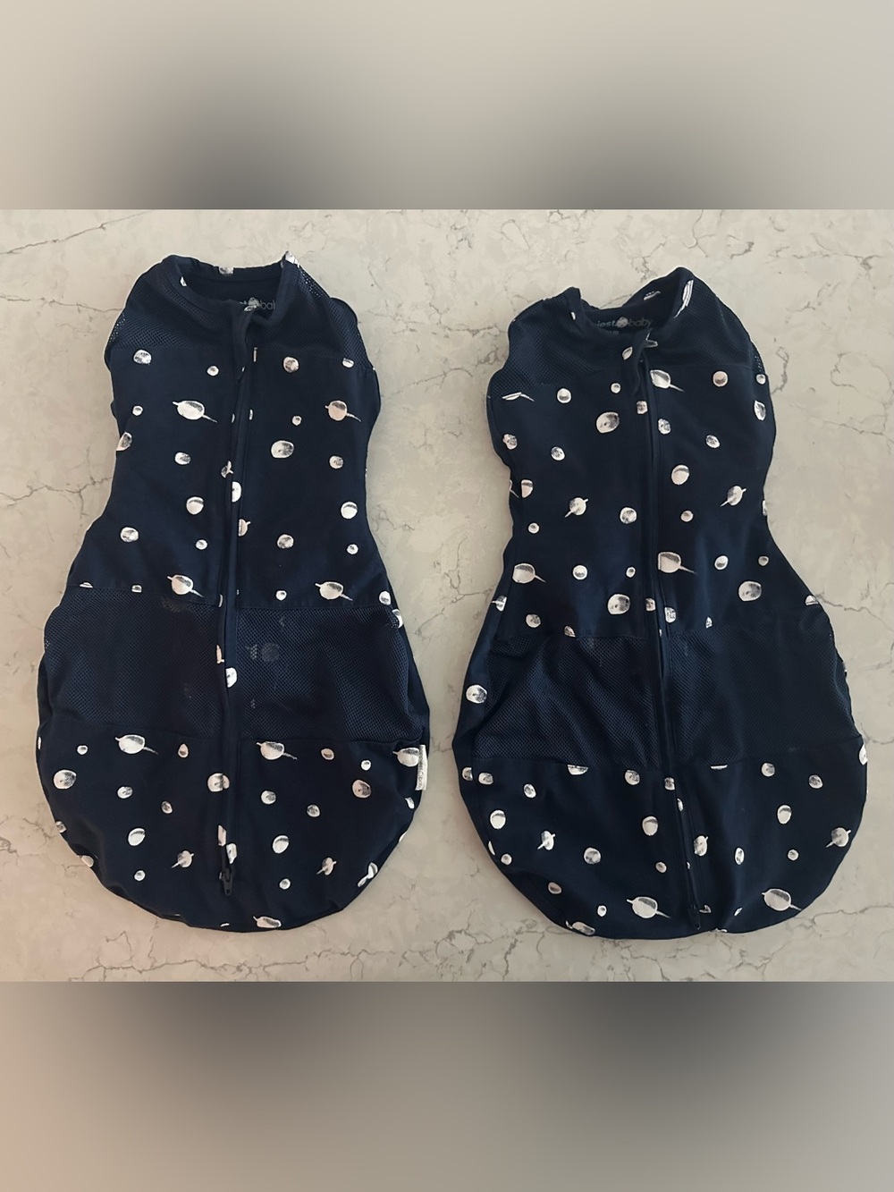 Happiest Baby Sleepea 5 Second Swaddle - SMALL, Set of 2 - Midnight Planets